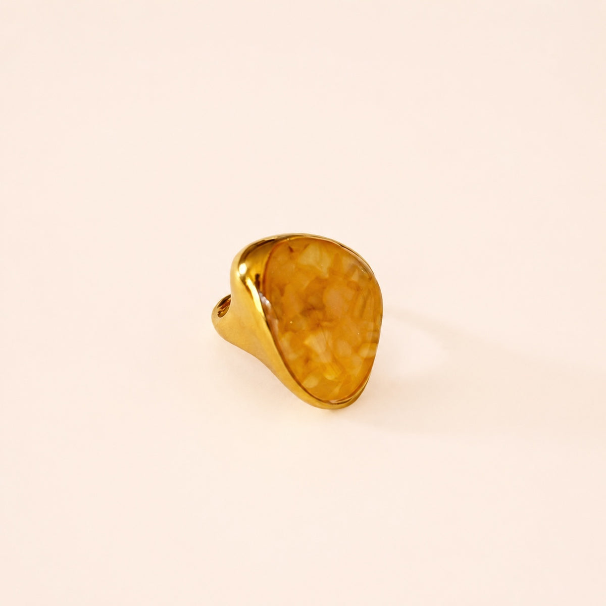 Bague HINA Or topaze vue de profil