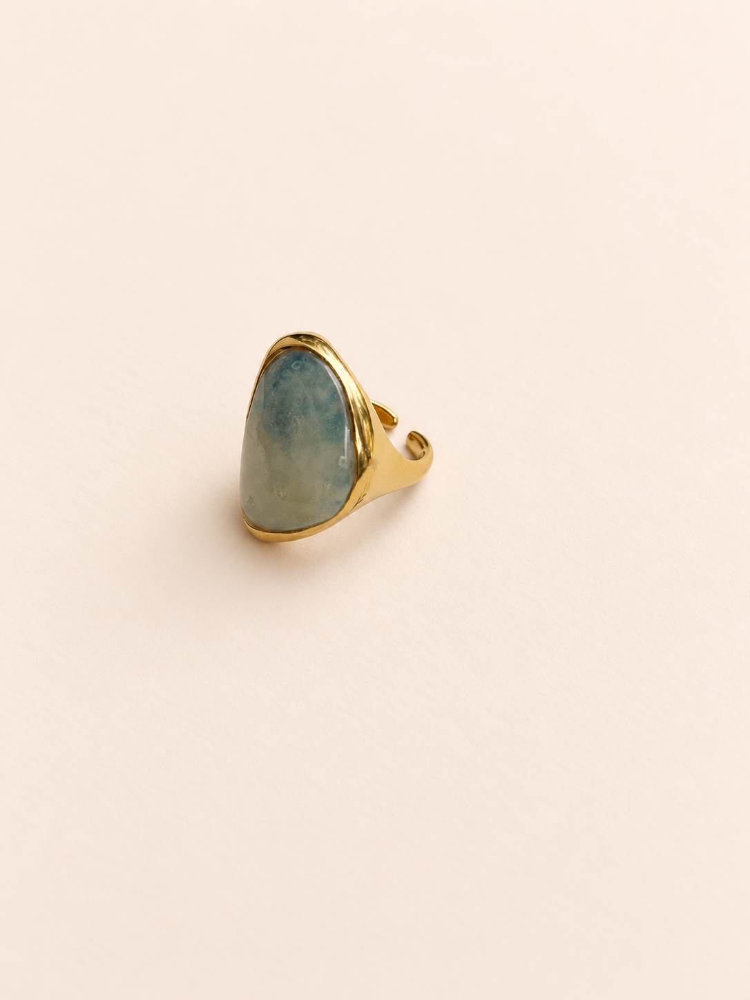 Bague HINA Or turquoise – vue de profil