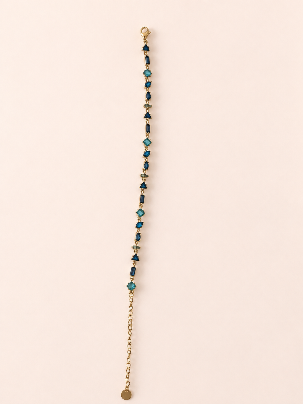 Collier NALY Or bleu – vue complète