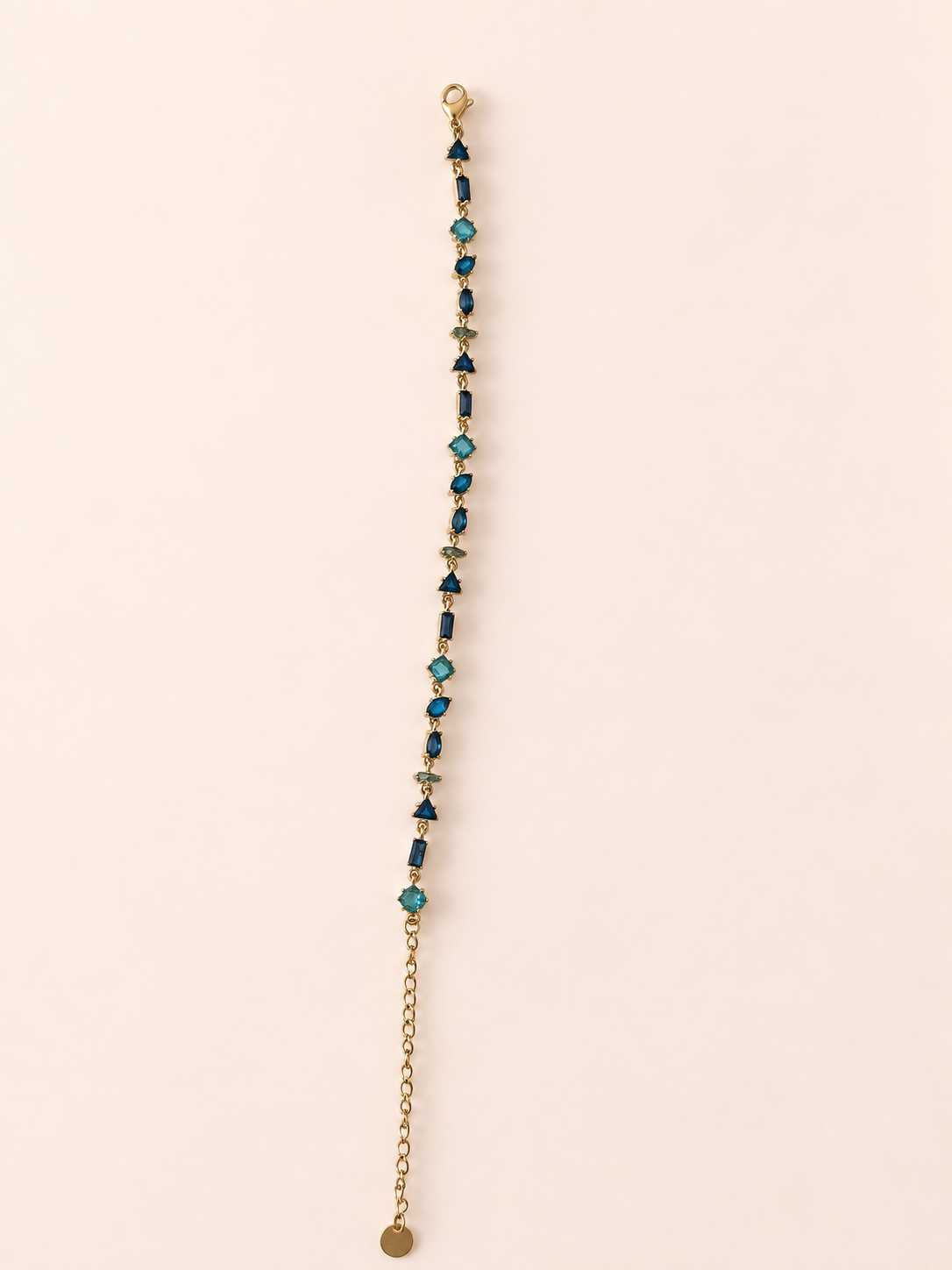 Collier NALY Or bleu – vue complète