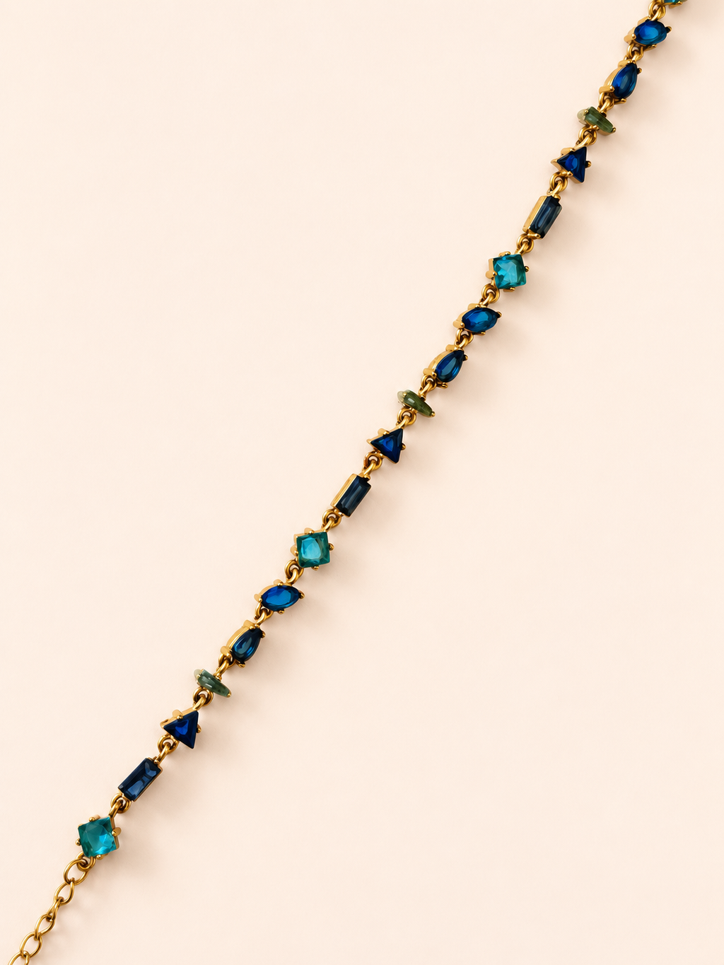 Collier NALY Or bleu – détail complémentaire