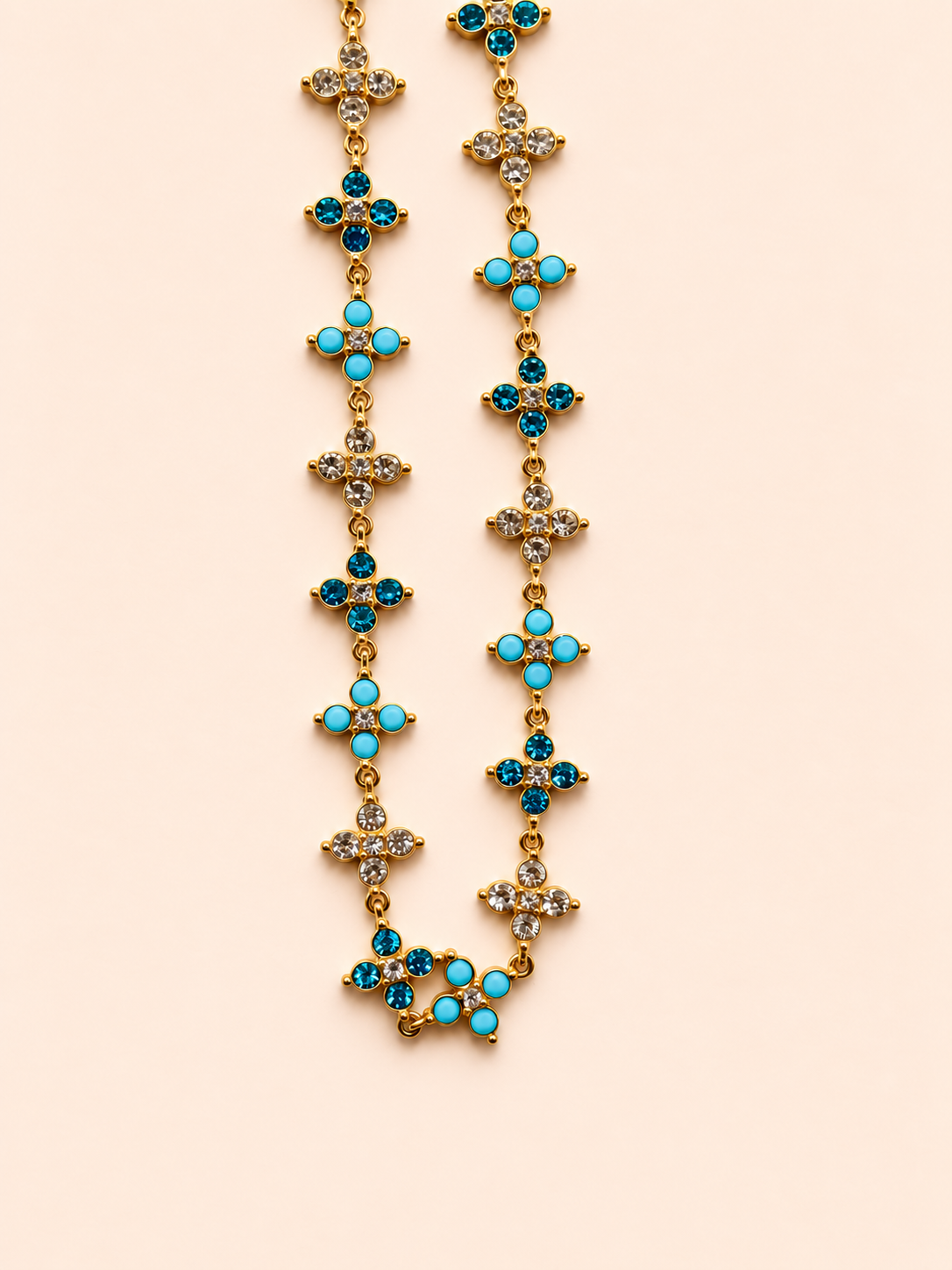 Collier NALY Or bleu – détail
