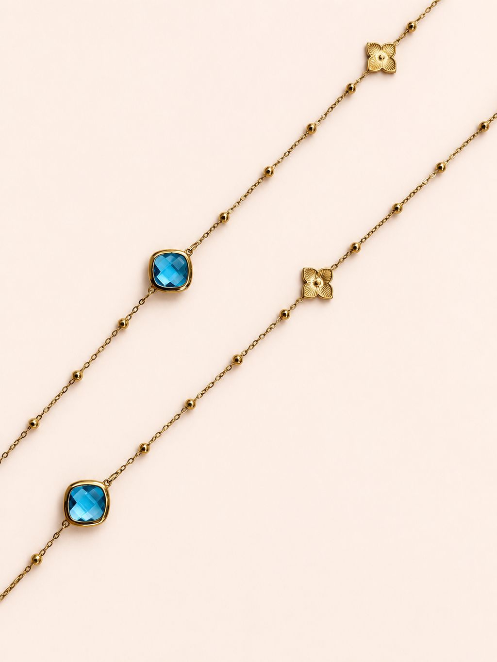 Sautoir OLAÏA Or bleu – détail