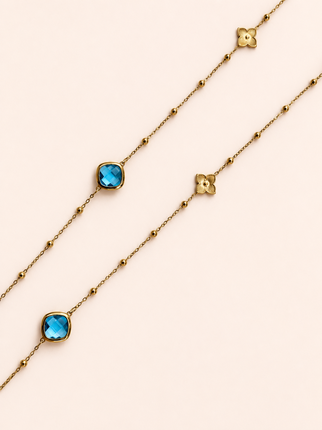 Sautoir OLAÏA Or bleu – détail