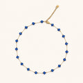 Collier TAÏLA Or bleu sur fond clair