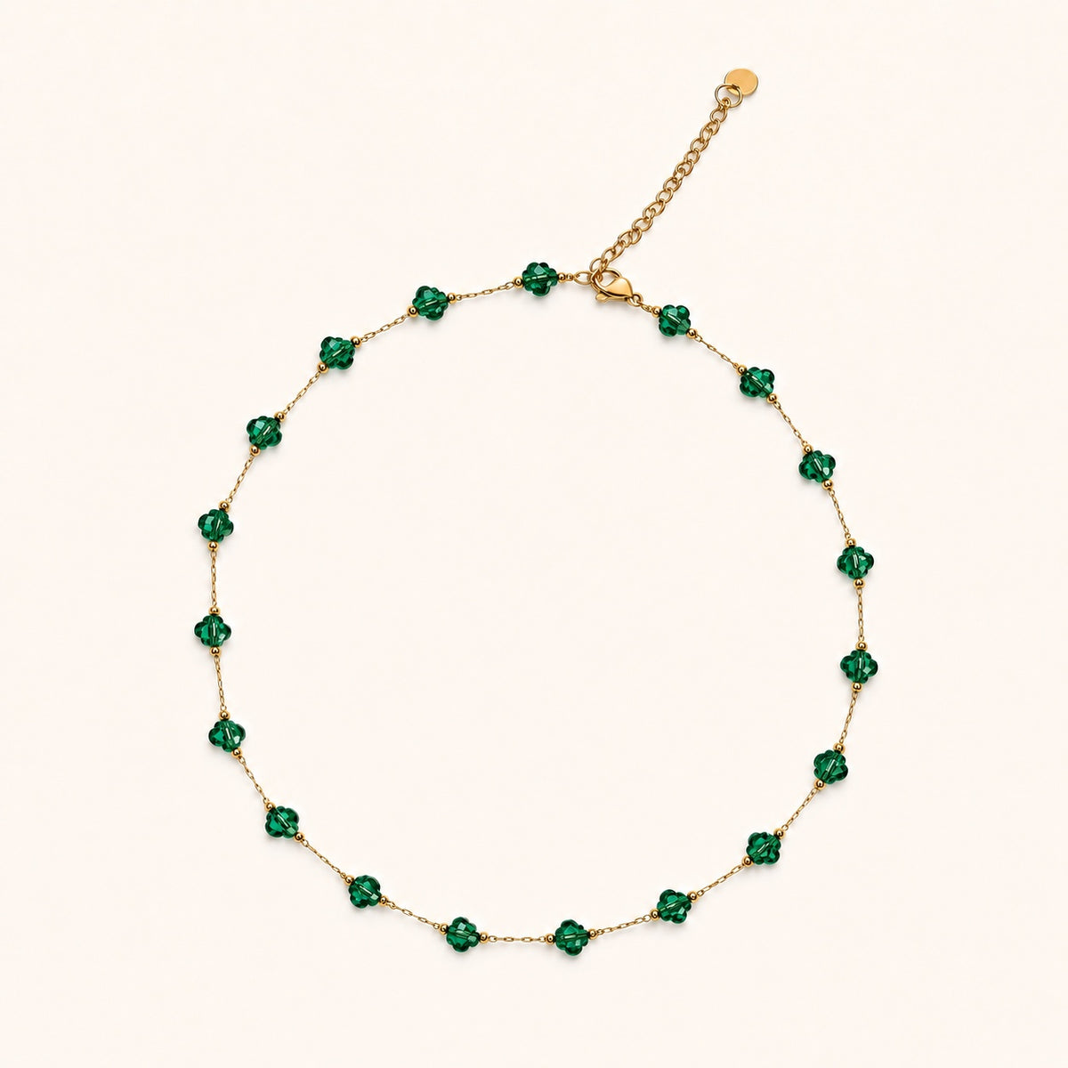 Collier TAÏLA Or turquoise sur fond clair